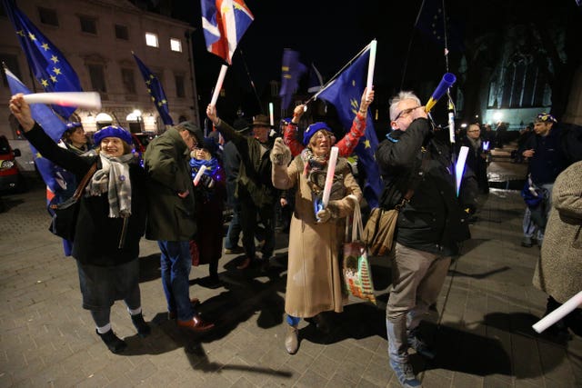 Brexit protesters