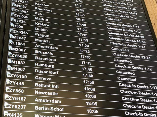 Cancellations at Bristol Airport 