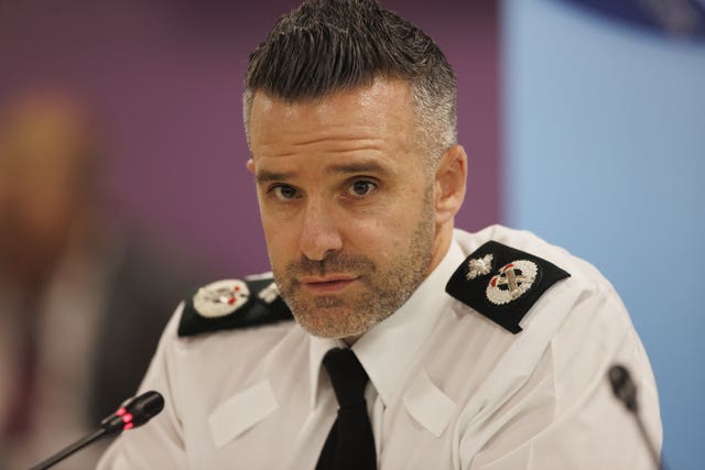 Bobby Singleton speaks during the Northern Ireland Policing Board meeting