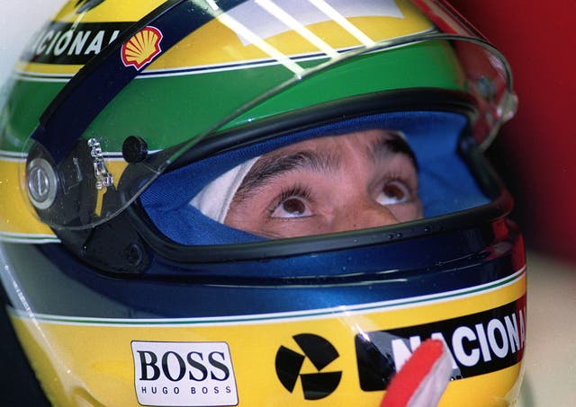 The Brazilian in the cockpit of his car during practice for the 1993 European Grand Prix at Doddington Park
