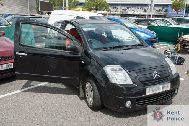Molly McLaren's Citroen C2 at the scene of the killing (Kent Police/PA)