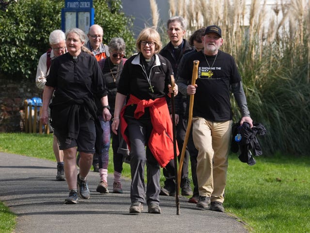 Dame Sarah Mullally arriving at St Mary’s church, in Chartham
