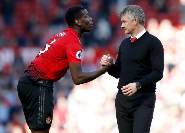 Manchester United manager Ole Gunnar Solskjaer (right) may have to search for a replacement for Pogba this summer.