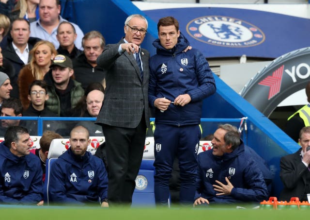 Fulham manager Claudio Ranieri (left) and assistant Scott Parker (right). (PA)