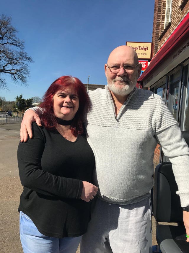 Sara Dee Trollope with her husband Gary