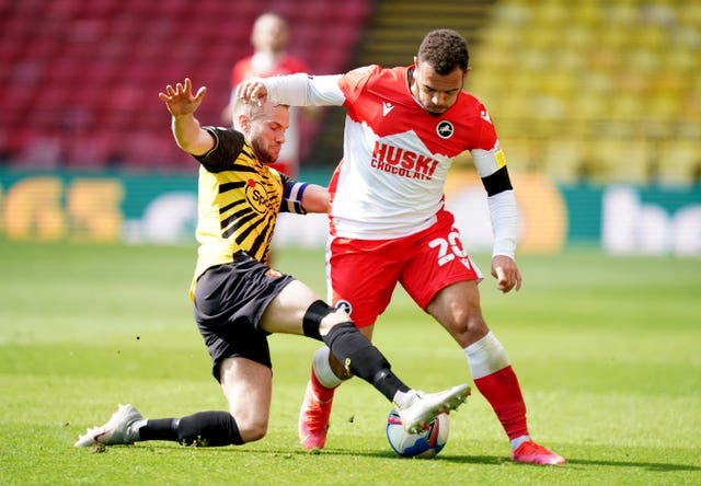 Mason Bennett in action for Millwall