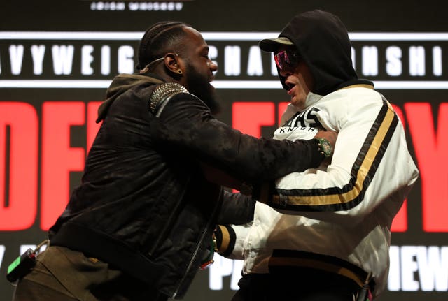 Deontay Wilder and Tyson Fury clashed at their press conference on Wednesday