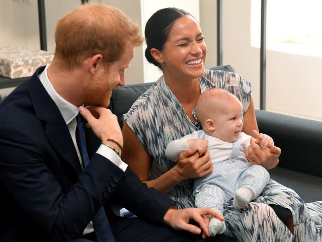 Harry and Meghan with Archie in South Africa