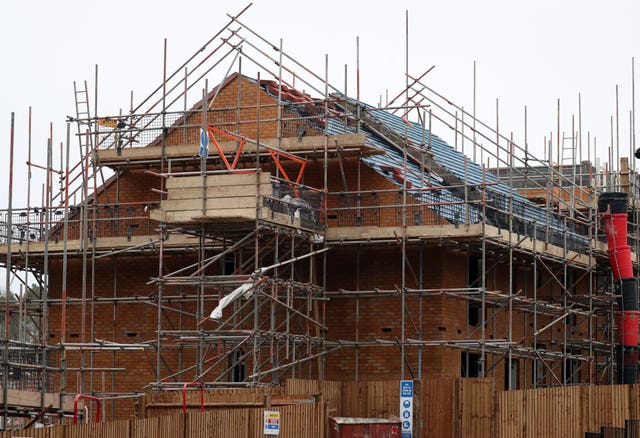 Houses under construction