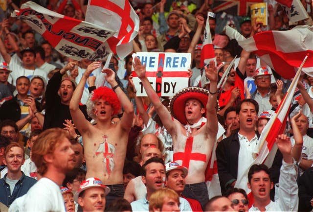 England fans rode the crest of a wave at Euro 96