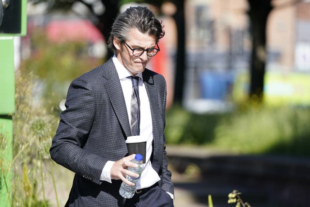 Joey Barton arriving at Sheffield Crown Court