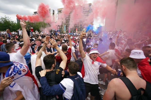 England fans outside Webley before the Euro 2020 final