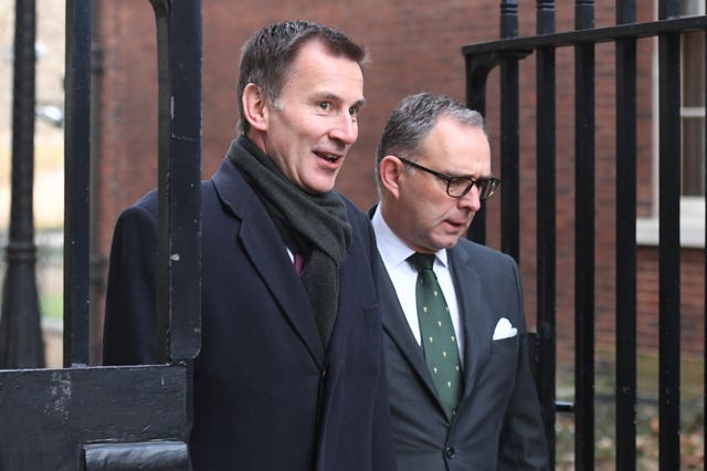 Foreign Secretary Jeremy Hunt (left) and Sir Mark Sedwill 