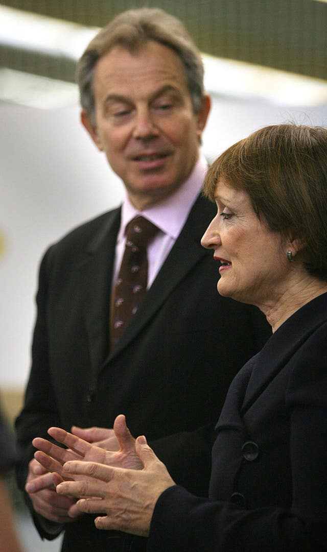 Tony Blair with Tessa Jowell (Peter Macdiarmid/PA)