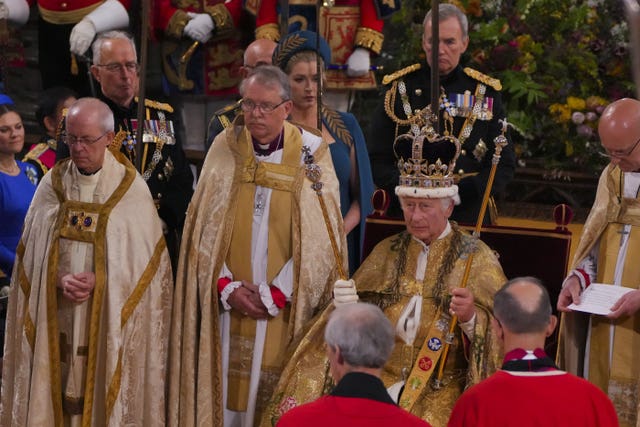 Charles wearing the Stole Royal