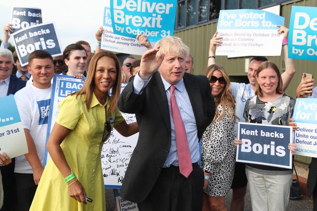 Boris Johnson at the Tory leadership hustings in Maidstone