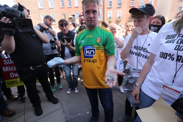 Mica redress protest in Dublin