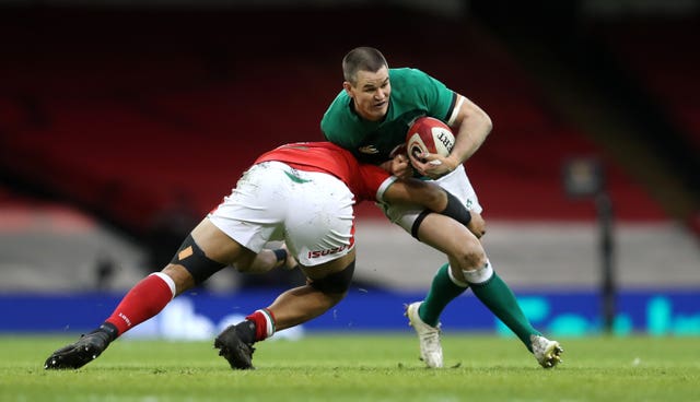 Johnny Sexton in action against Wales