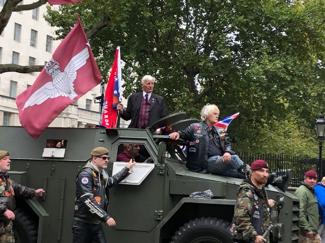 Soldier F protest