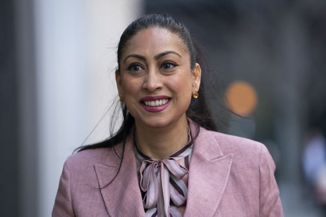 Gurpreet Gill Maag arrives at the Rolls Building at the High Court in London