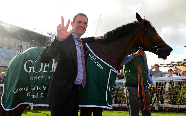 Quorto and trainer Charlie Abbleby after the National Stakes