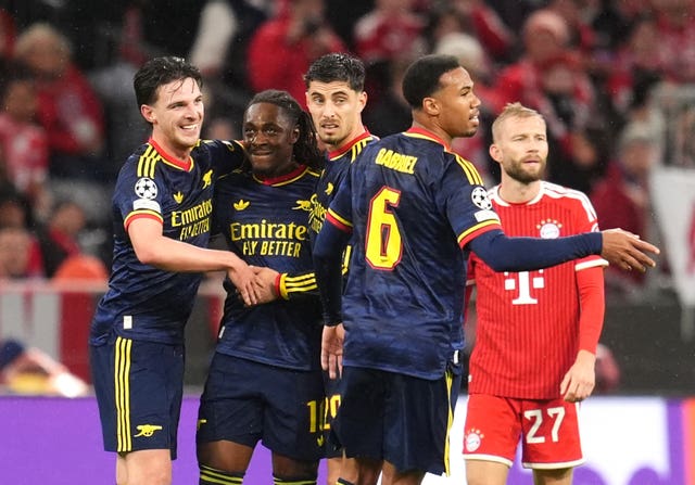 Eberechi Eze celebrates
