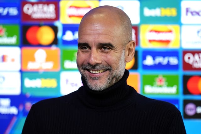 Manchester City manager Pep Guardiola during a press conference