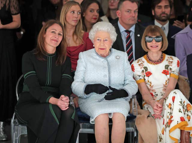 Royal visit to London Fashion Week