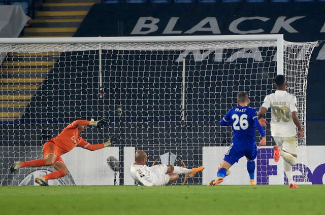 Dennis Praet scored Leicester's third goal