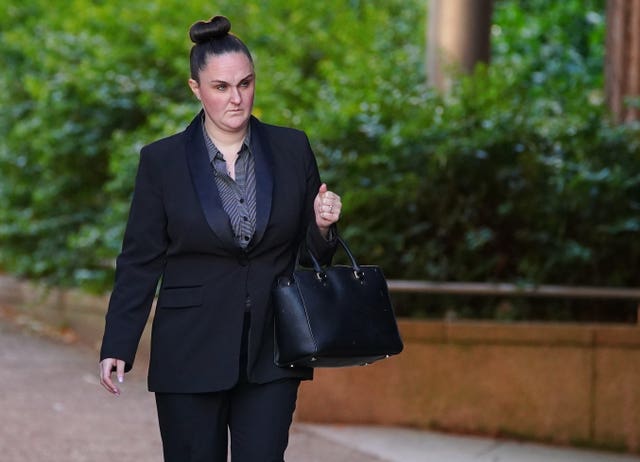 Rachel Jameson, 31, arriving at Liverpool Crown Court on Tuesday