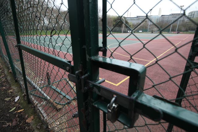 Tennis courts were locked for several months in 2020 because of the coronavirus pandemic