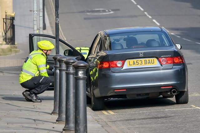 Police stopping motorists