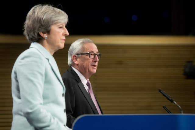 Theresa May and Jean-Claude Juncker