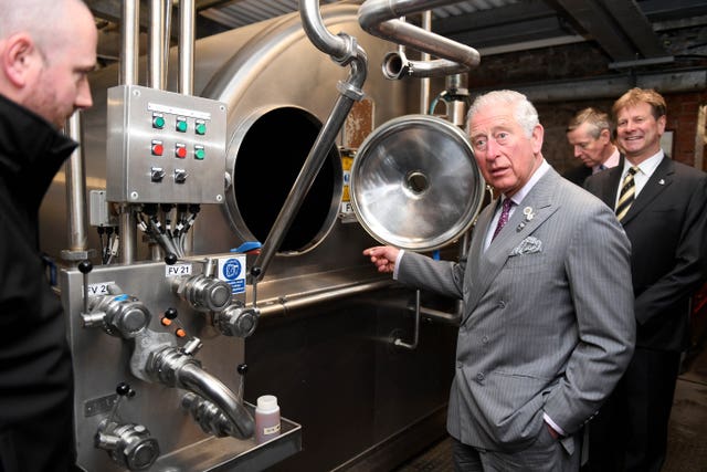 Prince Charles toured the brewhouse at St Austell Brewery