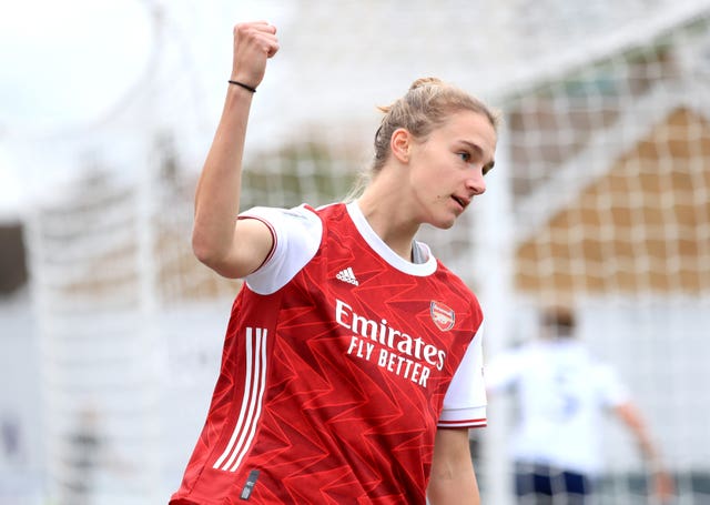Arsenal's Vivianne Miedema (pictured) leads this season's WSL scoring charts alongside Chelsea's Sam Kerr, and is the division's all-time top scorer (Adam Davy/PA).