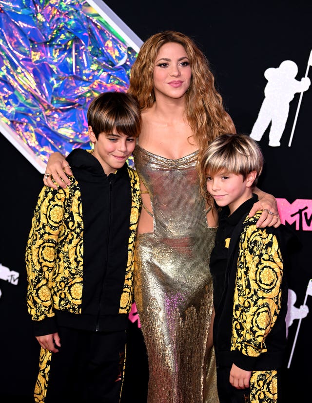 Shakira and sons Milan and Sasha at the MTV Video Music Awards 2023 in New Jersey