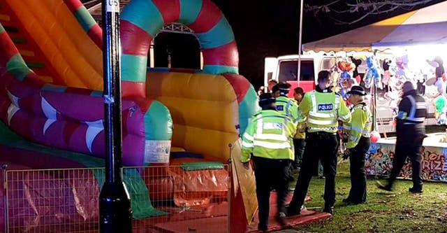 Slide collapses at Woking firework display
