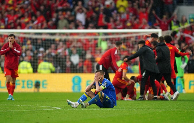 Ukraine's dream of reaching the World Cup ended in Cardiff