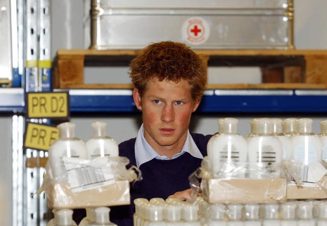 A young Prince Harry
