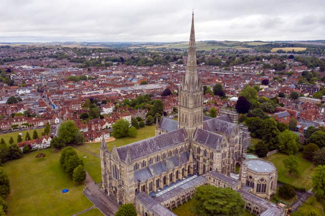 A aerial view of Salisbury, Wiltshire (Steve Parsons/PA)