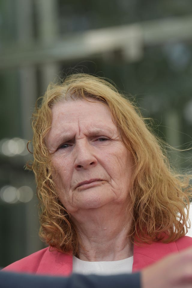 Mary Collins, the mother of Tina Satchwell, outside Central Criminal Court in Dublin