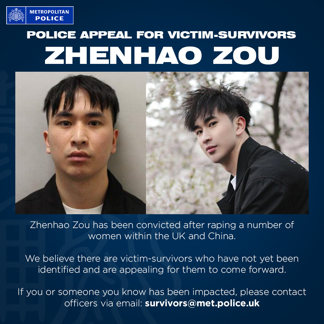 An appeal for more victims of Zhenhao Zou to come forward
