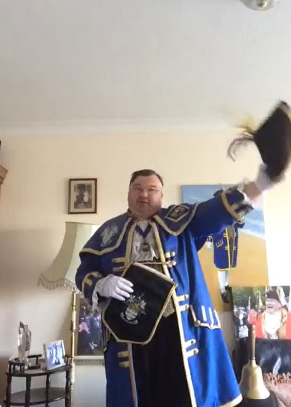 Town crier Bob Smytherman