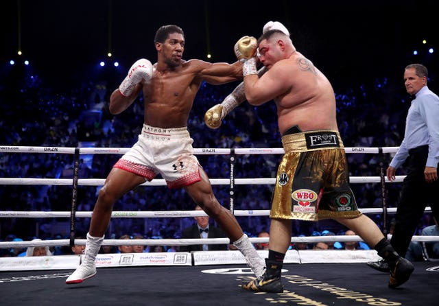 Joshua bossed the first half of the fight
