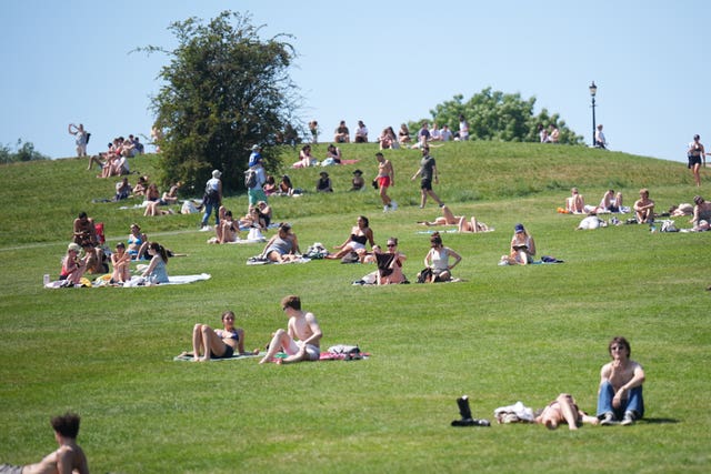 Primrose Hill, north London, on Monday