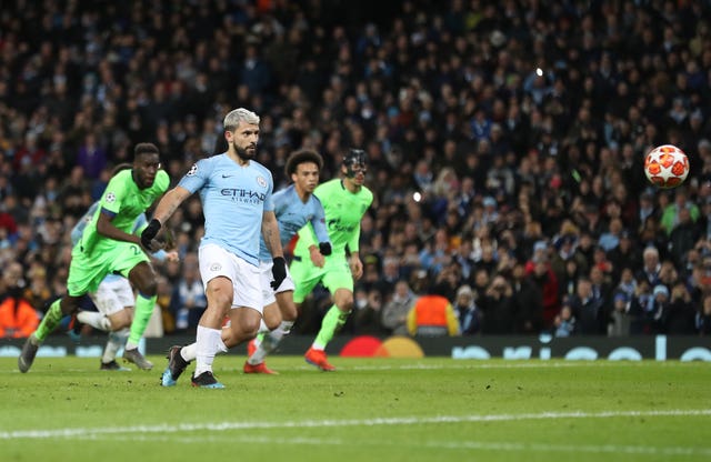 Sergio Aguero opened the scoring from the penalty spot