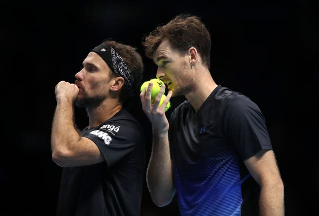 Jamie Murray, right, and Bruno Soares are through to round three of the Australian Open