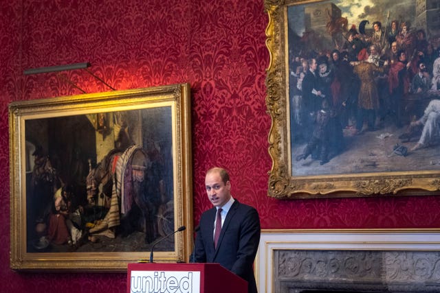 The Duke of Cambridge makes a speech during the meeting of the United for Wildlife Taskforces at St James’s Palace, London