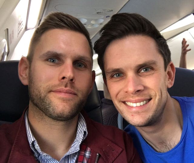 Stuart Hill, 30 (left) and his brother Jason Hill, 32 (Family handout/PA)