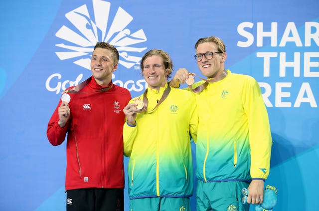 Jervis celebrates taking silver at the 2018 Commonwealth Games 